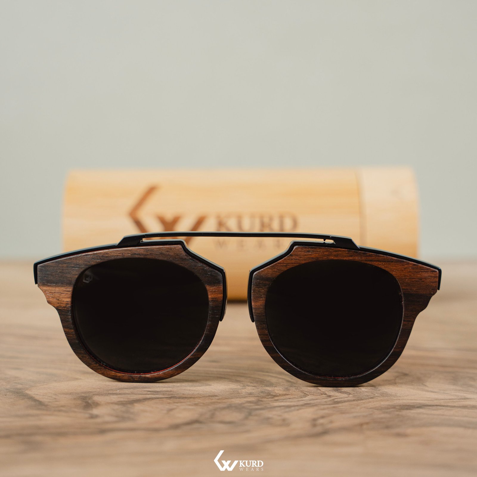 SKA Black Wooden Sunglasses