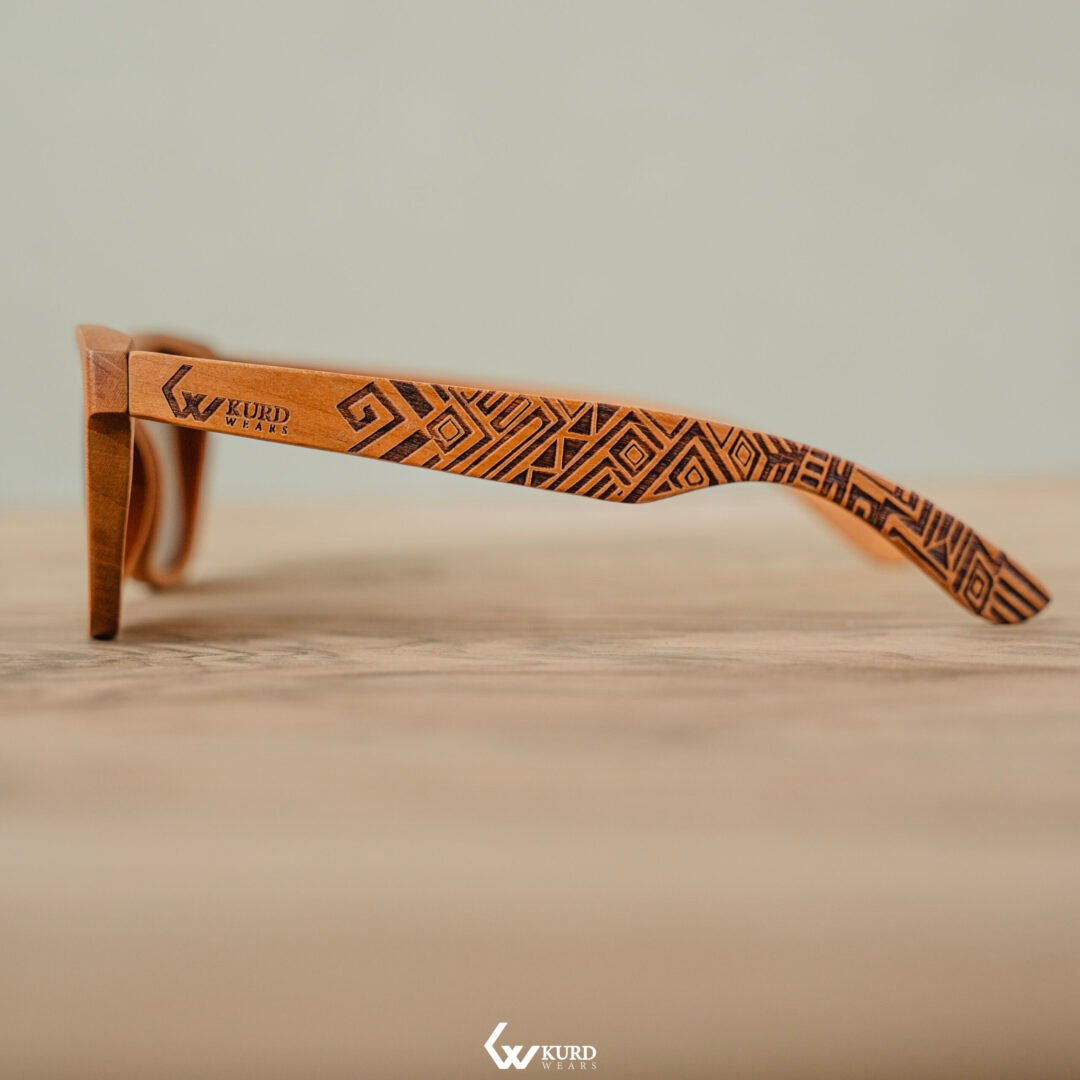 Classic Gold Wooden Sunglasses - Image 2