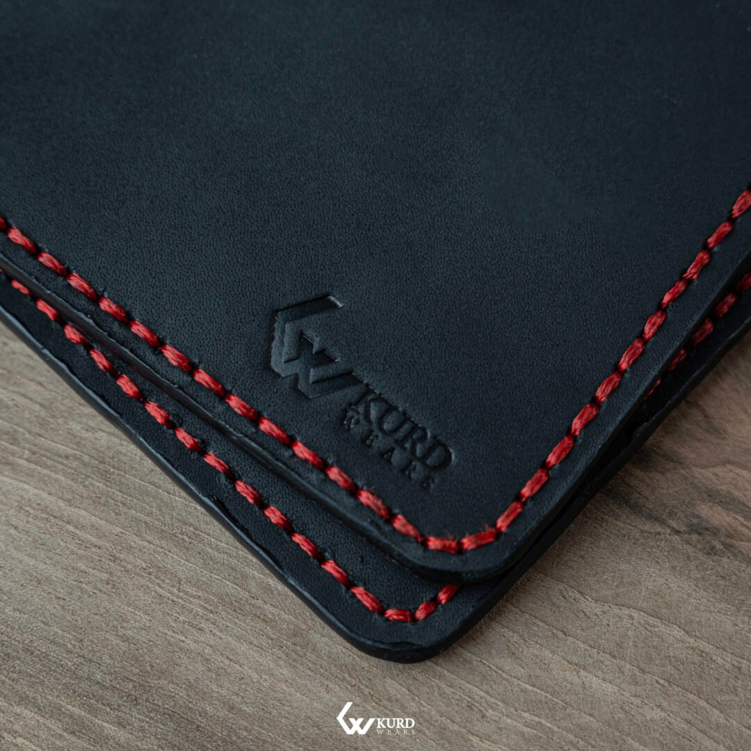 Bifold Wallet - Black Red Stitches - Image 5