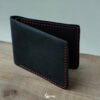 Bifold Wallet - Black Red Stitches