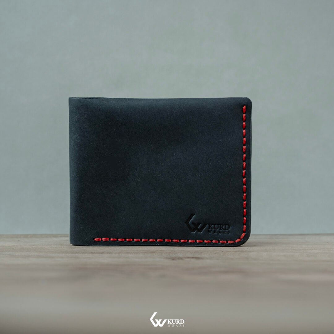 Bifold Wallet - Black Red Stitches - Image 3