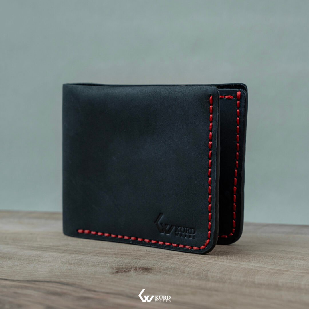 Bifold Wallet - Black Red Stitches - Image 8