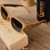 Classic Gold Wooden Sunglasses