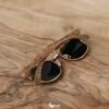 Half-Circle Brown Wooden Sunglasses