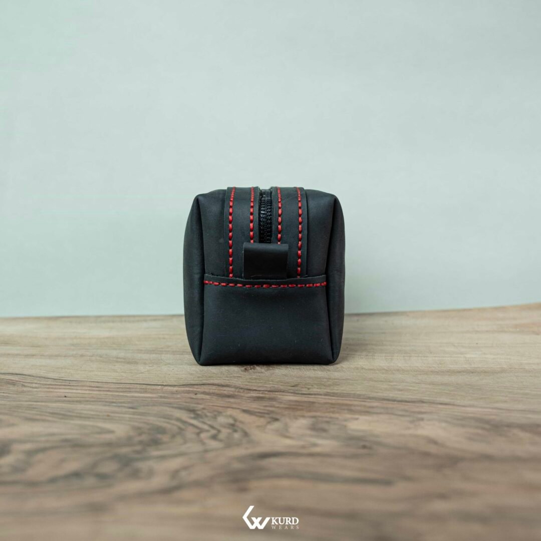 Premium Handbag - Black and Red Stitches
