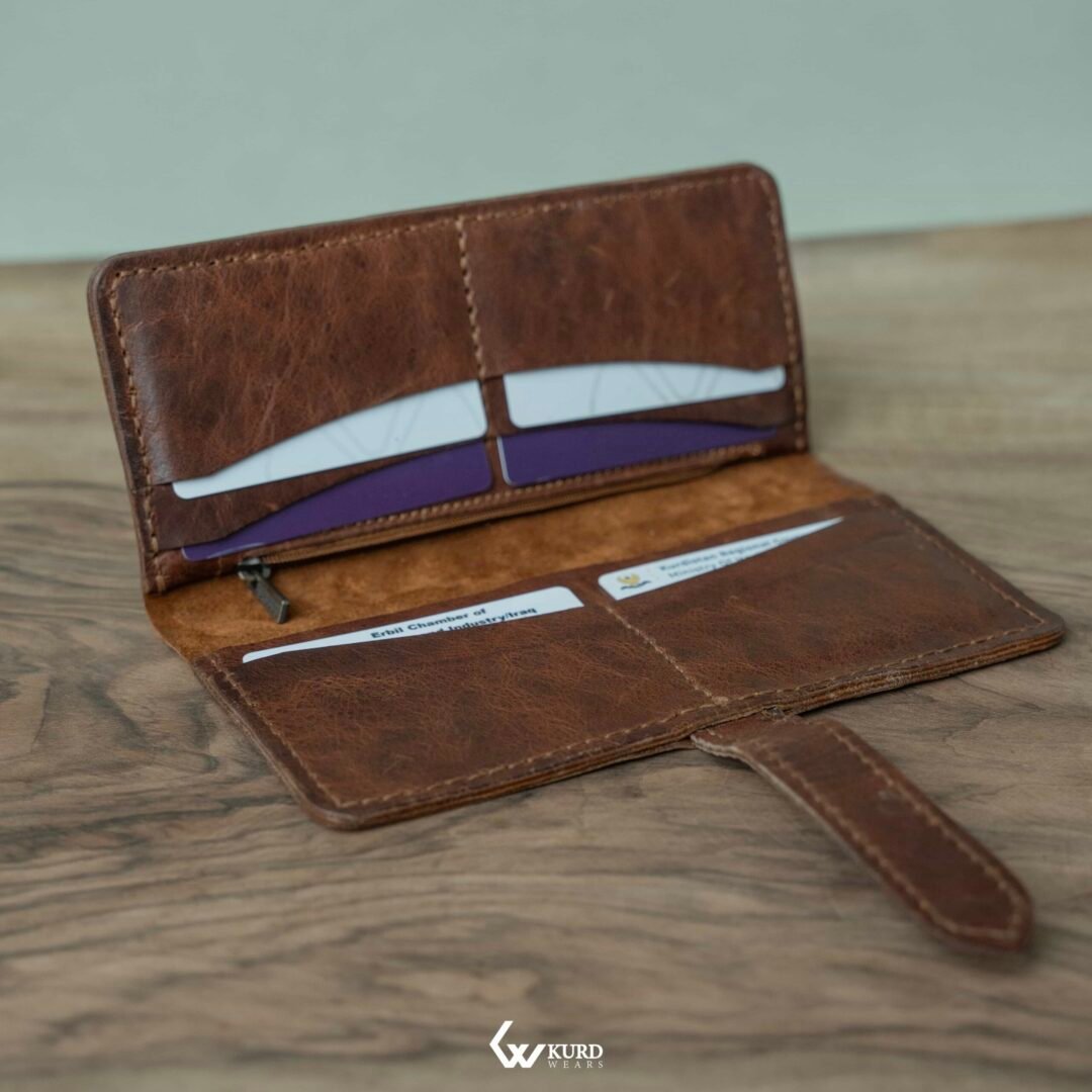 Artisan Long Zipper Wallet - Brown Divan