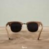 Half-Circle Brown Wooden Sunglasses
