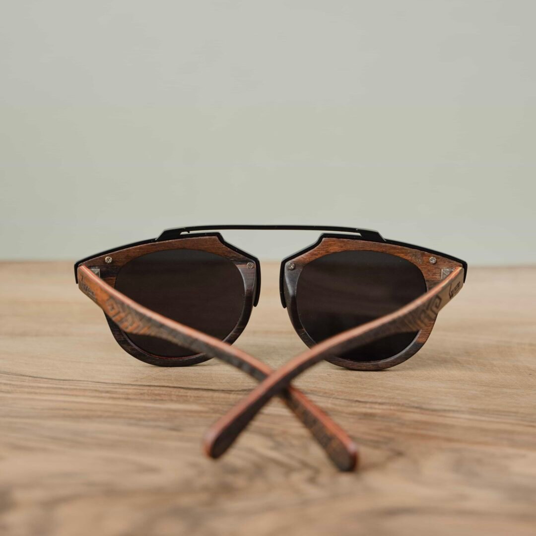 SKA Black Wooden Sunglasses