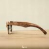 Half-Circle Brown Wooden Sunglasses