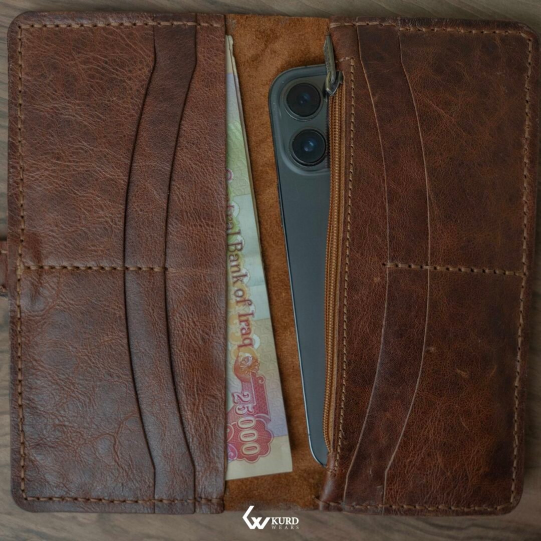 Artisan Long Zipper Wallet - Brown Divan