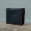 Bifold Wallet - Black Red Stitches