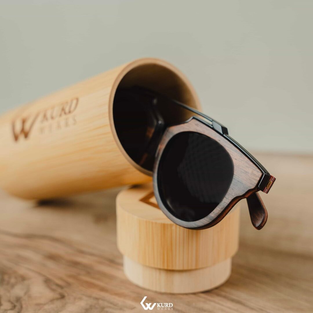 SKA Black Wooden Sunglasses