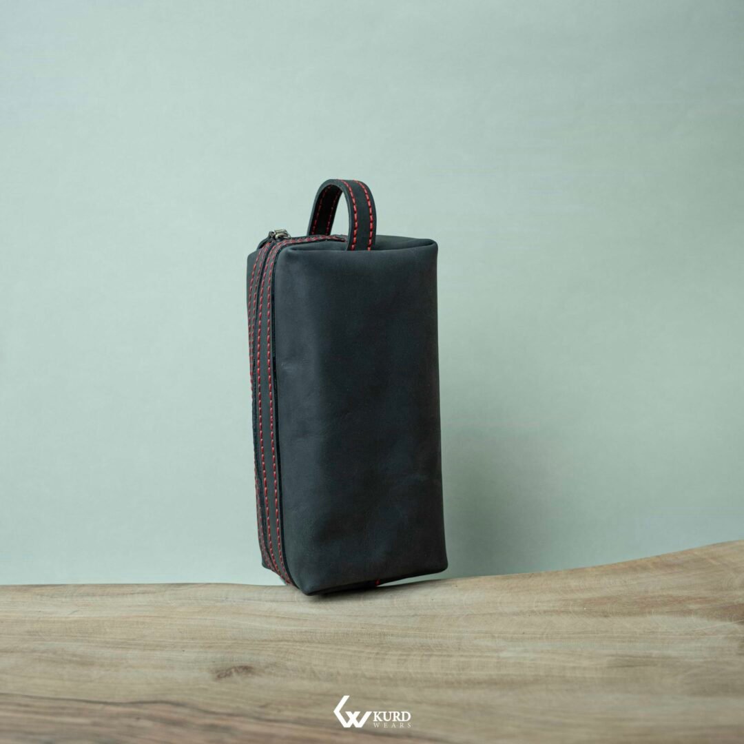 Premium Handbag - Black and Red Stitches