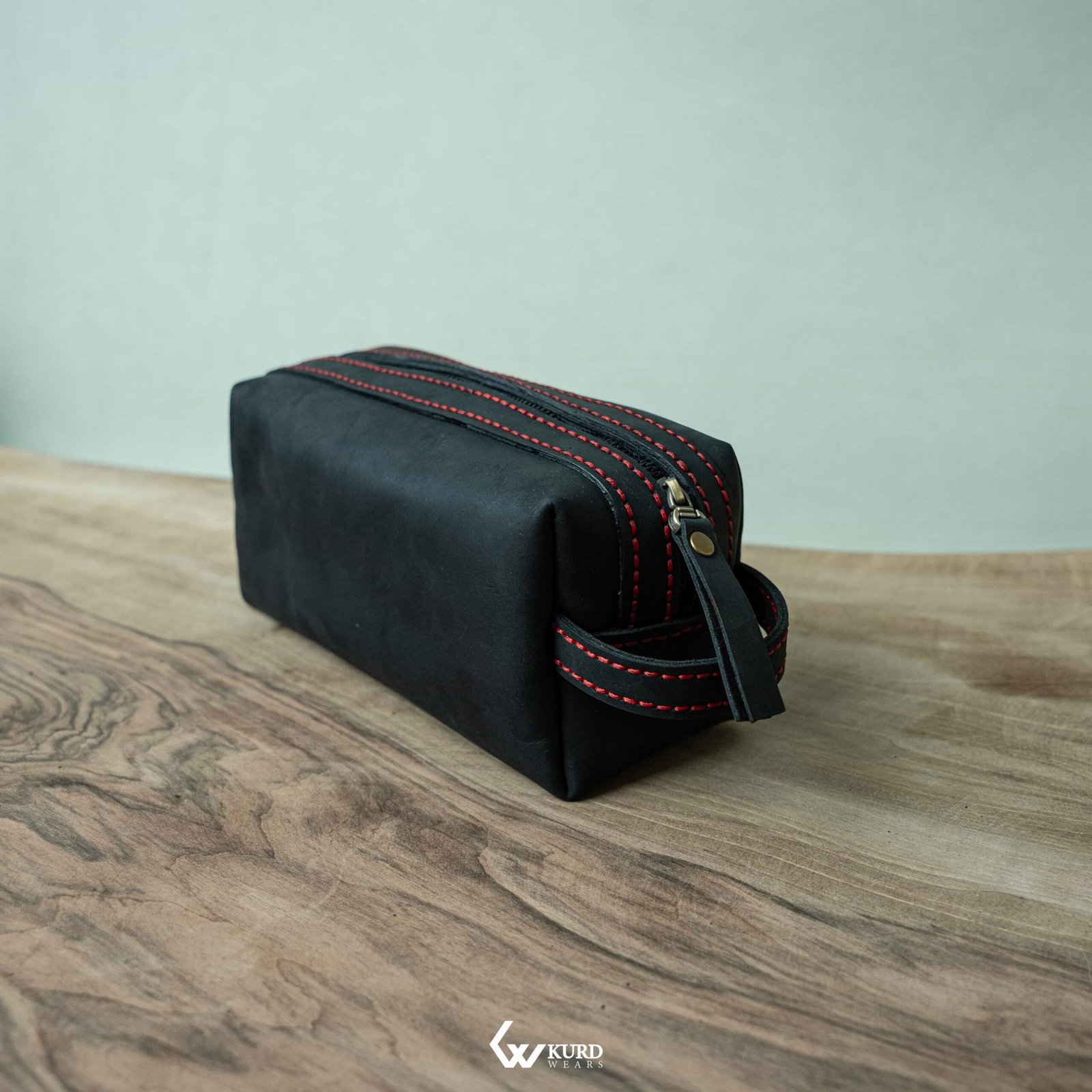 Premium Handbag - Black and Red Stitches